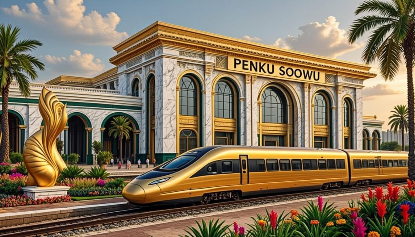 Gare PENKU · SOOWU — Rendu IA