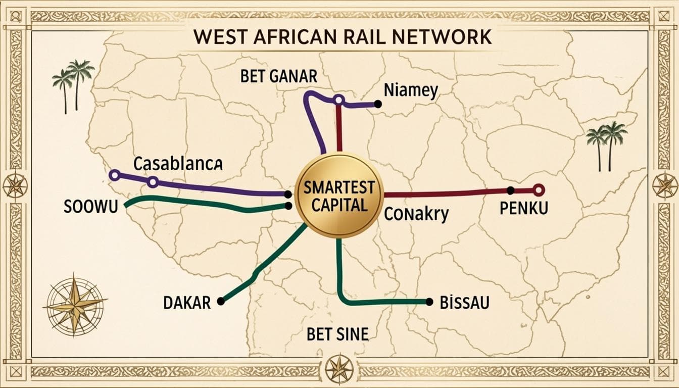 Carte du réseau TGV Smartest Capital